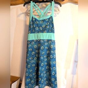 Cabela's Sleeveless Spring/Summer Peacock Print Dress W Pockets Size L